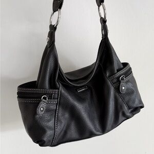 Black Leather Shoulder Bag